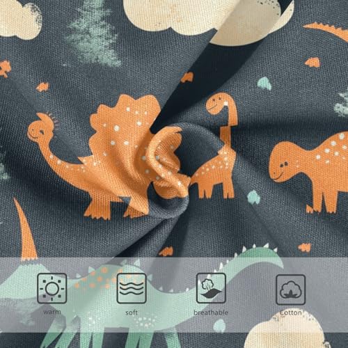 Wusikd Dinosaurs Clouds Girls' Underwear Cotton Trees Black Girls Briefs Soft Toddler Underwear 2T3