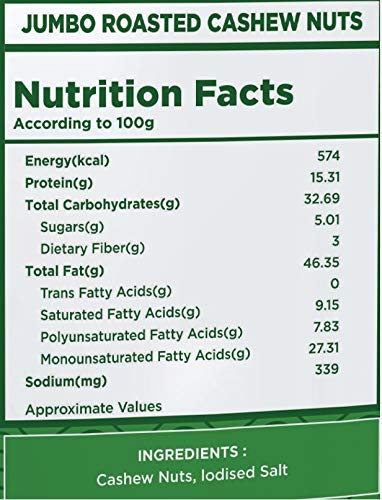 Image of Nutty Gritties Roasted Cashews, Lightly Salted, Dry Roasted, Non Fried, Zero Oil, Crunchy Healthy Snack - 420g (PACK OF 20)