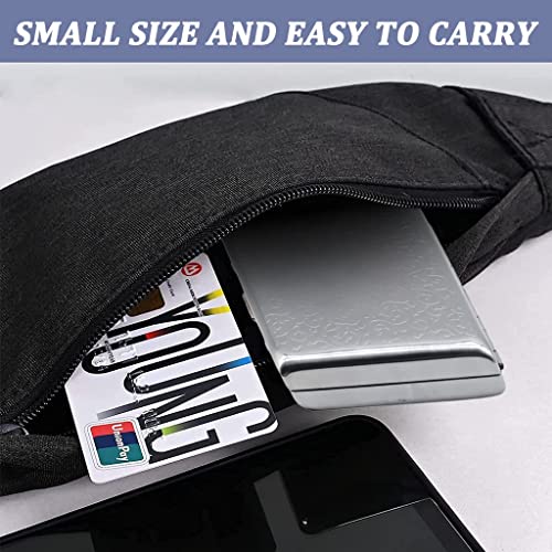 Image of Premium Metal Cigarette Case - Double Sided Spring Clip Open Cigarette Organizer Box for 20 Cigarettes (Silver)