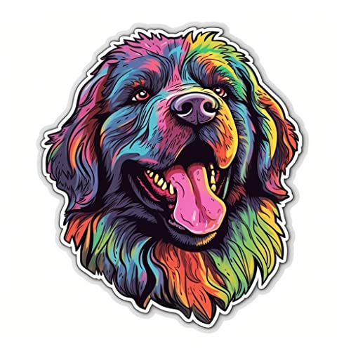 Image of Yoonek Graphics Newfoundland Dog Vinyl Decal Sticker for Car, Laptop, Tumbler, More. #009685-6