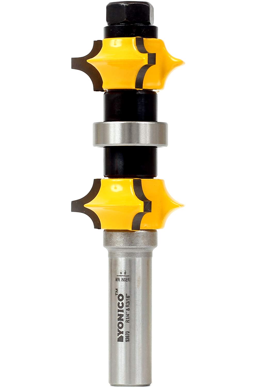 Yonico 13970 - Punta per fresa a doppia superficie regolabile, attacco da 1/2"