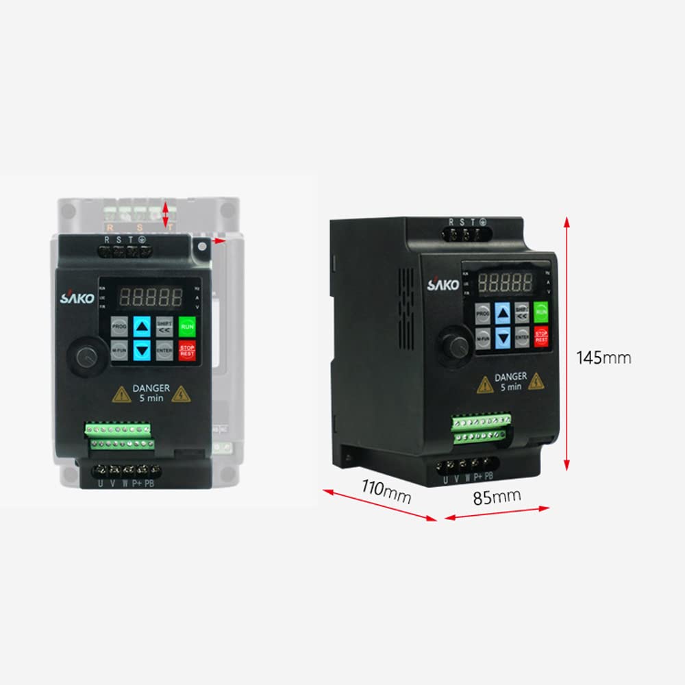 Inverter,convertitore VFD, convertitore inverter trifase, driver motore 380 V 2,2 kW, utilizzato per il controllo della velocità del motore mandrino