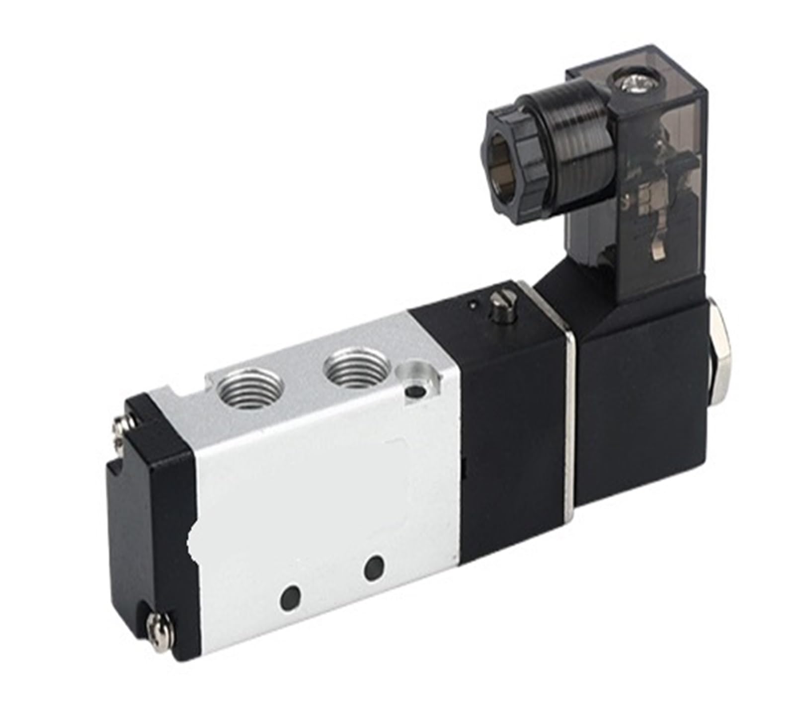 Solenoid Pneumatic Valve 4V110-06 5/2 Way 5 Port 2 Position for Air Compressor Valve DC12V 24V AC24V 110V 220V(4V110-06 and 8mm,AC220V)