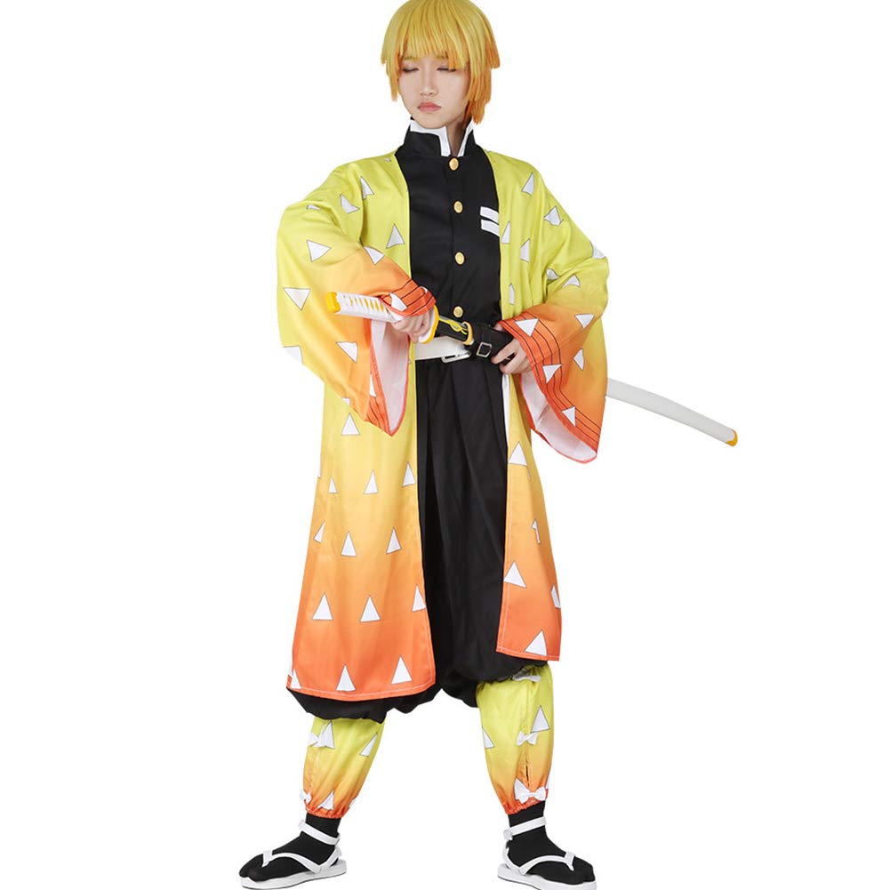 Fallinoce with Wig Demon Slayer Cosplay Costume Kamado Nezuko Tanjirou Agatsuma Zenitsu Tomioka Giyu