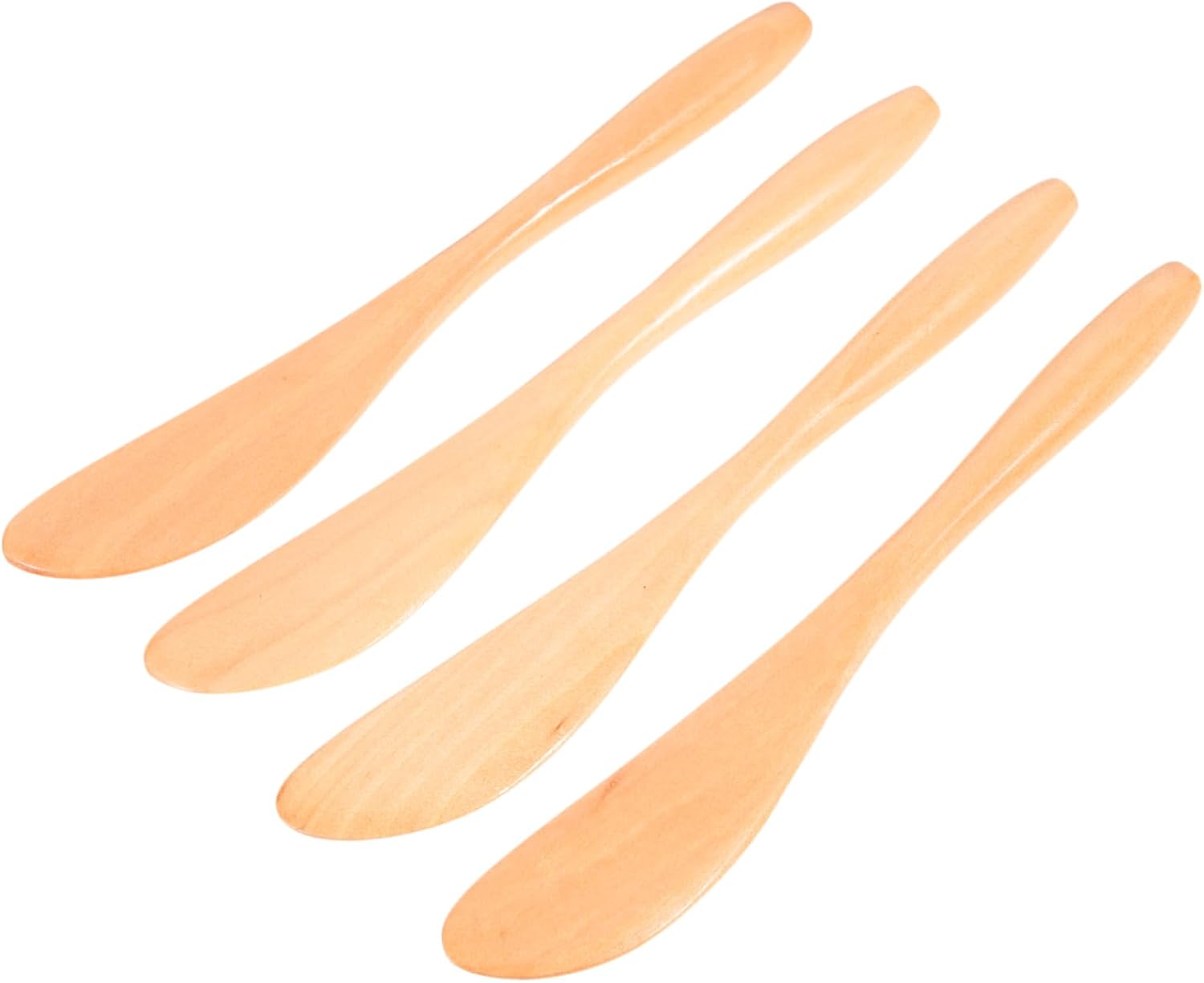 Unomor 4pcs Wooden Butter Spreaders Ergonomic Cheese Spreaders for Household Use Japanese Design Compact and Easy to Clean for Spreading Butter and Jam