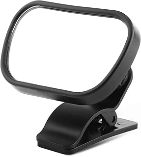 Espelho retrovisor de bebê para espelhos de carro frente clipe na viseira de olhar para frente protetor de tapete de ventosa, espelhos retrovisores de bebê, 1 peça ajustável carro bebê criança traseira V
