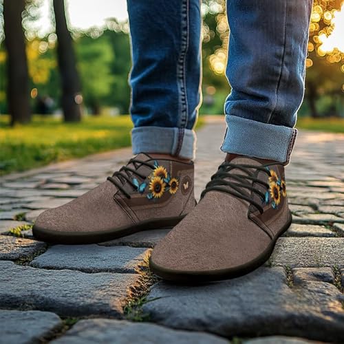 Men's Dress Sneakers Classic Lace-up Shoes Leather Wide Toe Box Boots Comfortable Animal Print Running Athletic Sneaker Casual Outdoor Shoe2