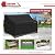 RICHIE Waterproof Patio Sofa Cover 3-Seater - Outdoor Furniture Covers for Loveseat/Couch with Air Vents & Handles, 90"W*42"D*31"H, Black