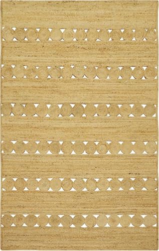 Alfombra trenzada a mano de yute con tejido plano ideal para tu cocina 2