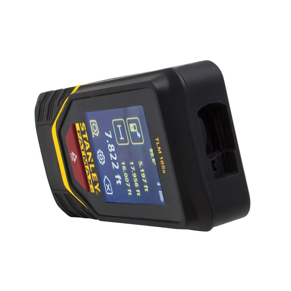 TLm165S Télémètre mESURE LASER BLUetOOTH - PORTÉE de 50m - PRÉCISION : +/-1,5mm - 10 FONCTIONS + ADDITIONS / SOUSTRACTIONS - LIVRÉ avec PILES et ÉTUI de PROTECTION