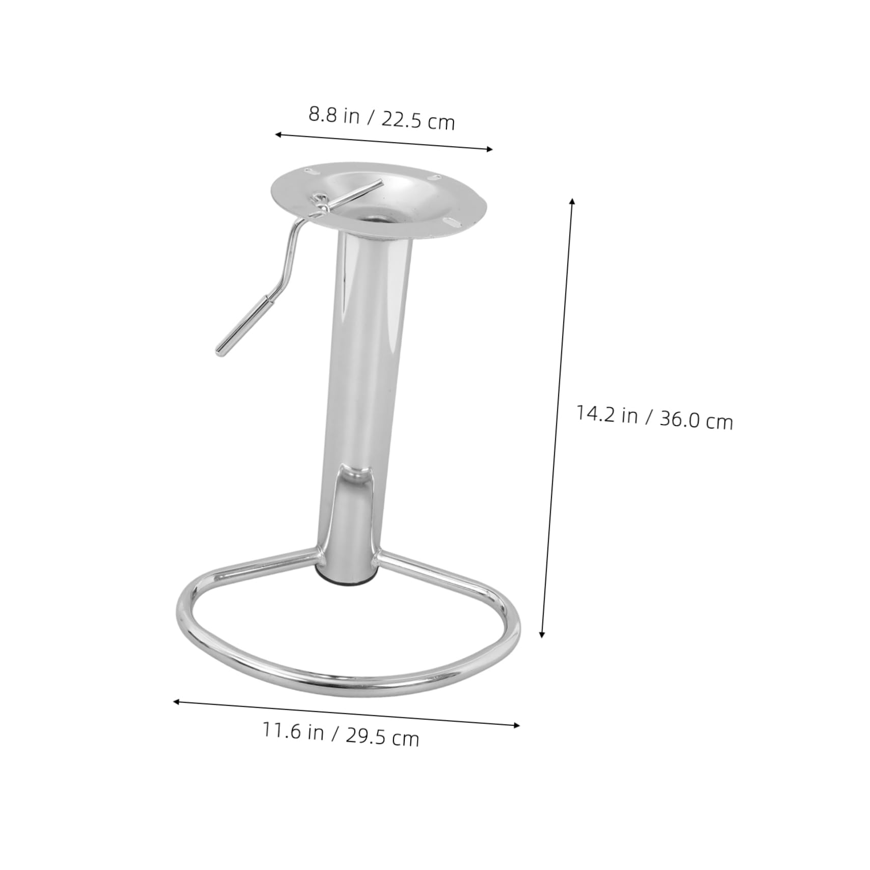DOITOOL Bar Stool Supply Replacement Swivel Base with Foot Rest Heavy Duty Bar Stool Swivel Pedestal for Home Bars Pubs and Cafes Integrated Electroplated Design Easy Installation and Use