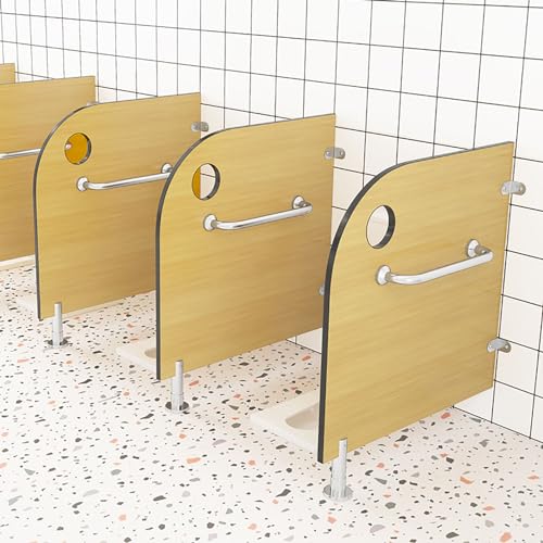 Separador de privacidad para baño infantil con panel impermeable y cantos redondeados de seguridad 2