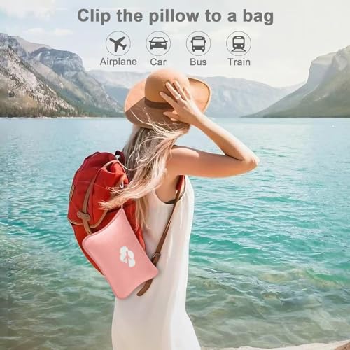 Image of Fleece Blanket 40 inchx65 inch for Travel with Portable Storage Bag (Solid Pink)