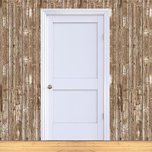 image for Beistle Western Barn Siding Wall Backdrops, 4’ x 30’, 2 Pack - Rus