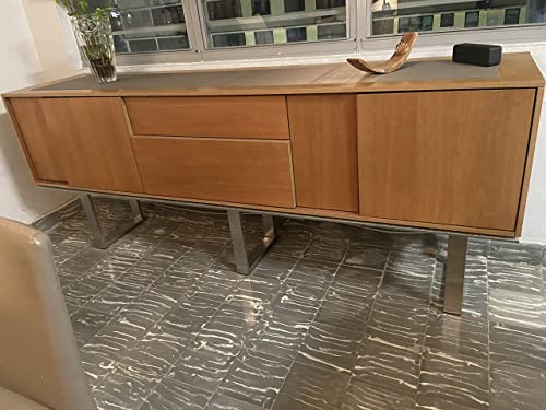 Alpha Furnishings Chrome Furniture Legs 16" Inch Height For Chair Coffee Table Bench Cabinets 2Pc (Chrome U Shape) #TOP3