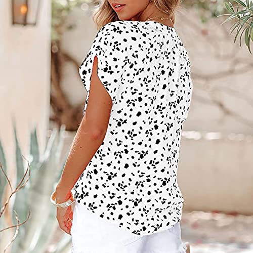 Top Feminino de Verão, Camisa de Manga Curta Respirável para Menina para Casa (L)