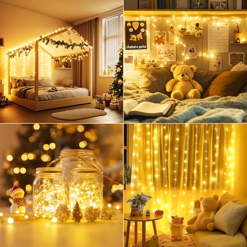 Wdtpro OKDMX-BWSL-02 Fairy Lights Battery Operated, 33Ft 100 Dimmable Led String Lights Timer With Remote, Waterproof 8 Modes Twinkle Lights For Bedroom Indoor Outdoor Christmas Tree Decor thumb #5