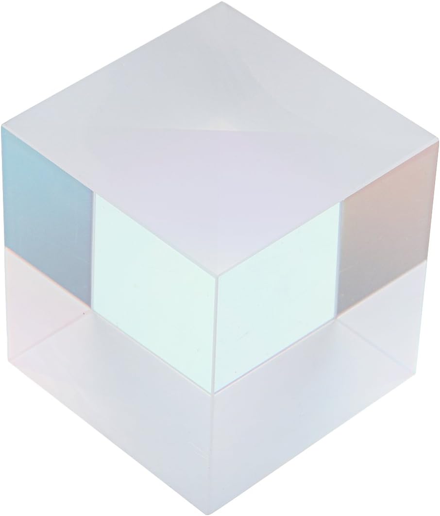 Defective Coloured Combiner Splitter Cross Dichroic Cube Optical Glass Prism RGB Prism
