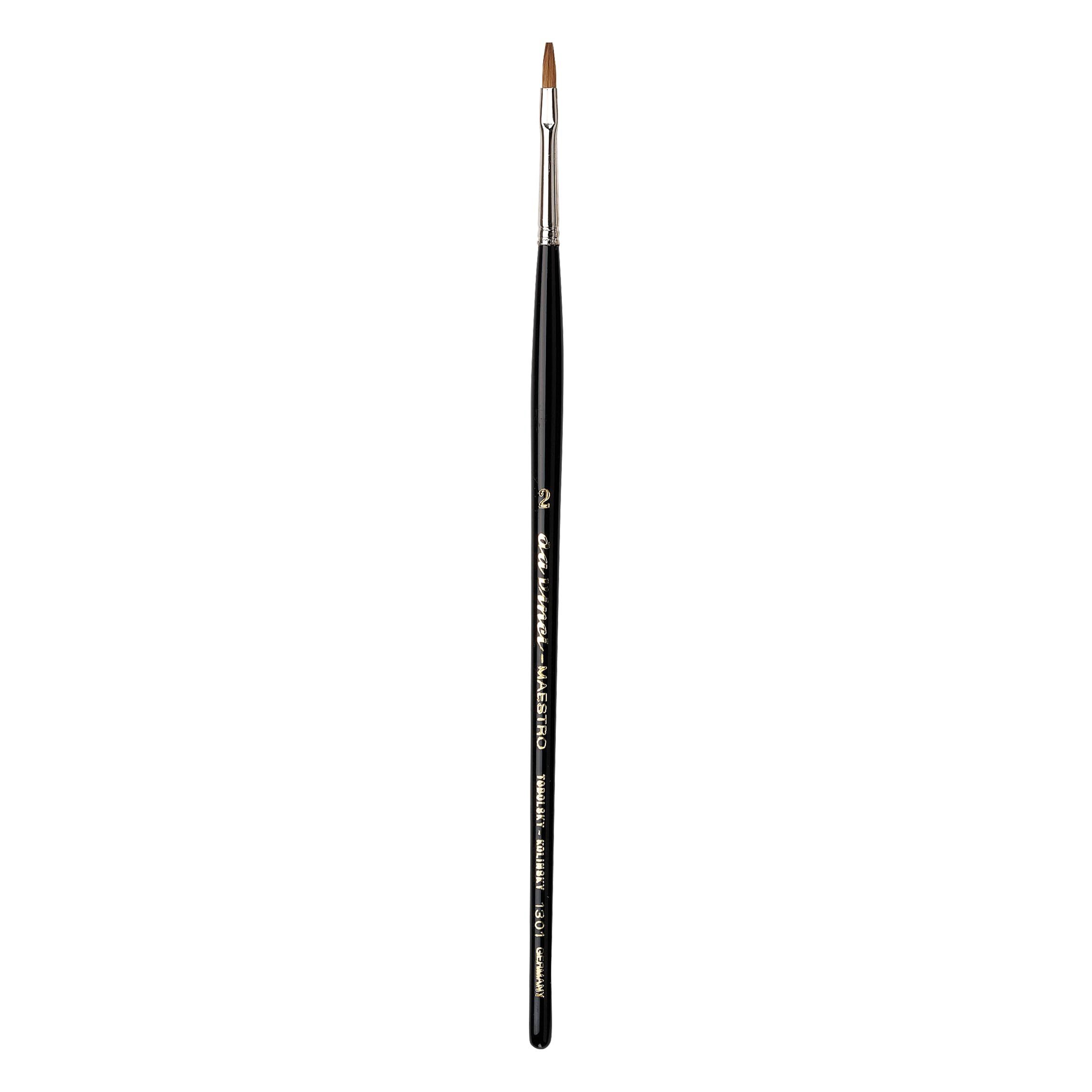 da Vinci Watercolor Series 1301 Maestro Paint Brush, Flat Kolinsky Red Sable, Size 2 (1301-2)