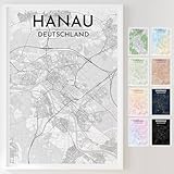 Mapdify Hanau personalisiertes Stadtposter, dein 