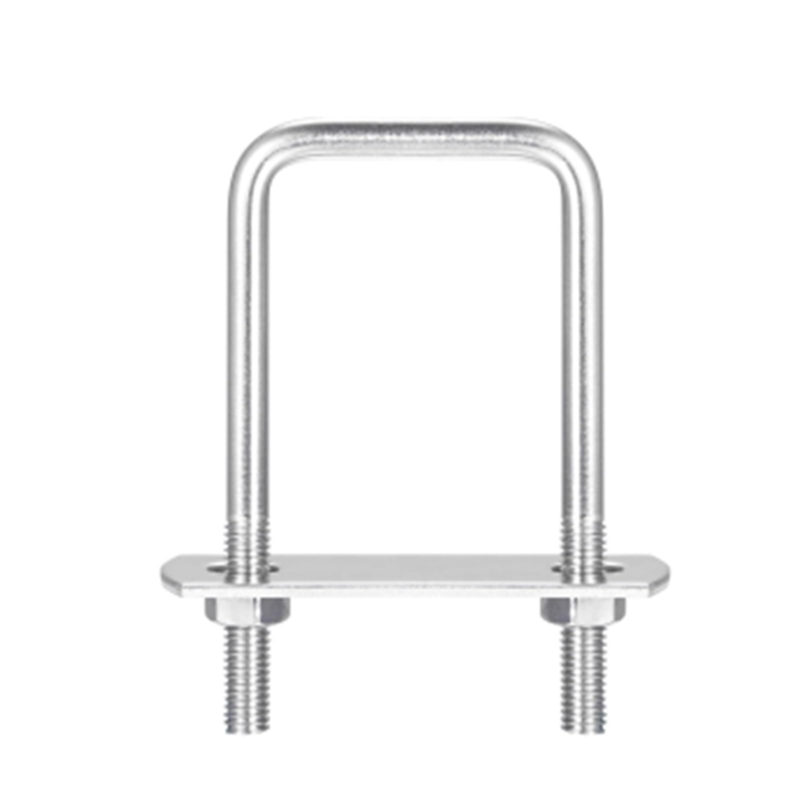 U Bügel Edelstahl-Vierkant-U-Bolzensatz, rechtwinklige Muttern, Plattenleitbleche, Zaungestell, Halterung, Hardware-Befestigungselemente(M10,5set)