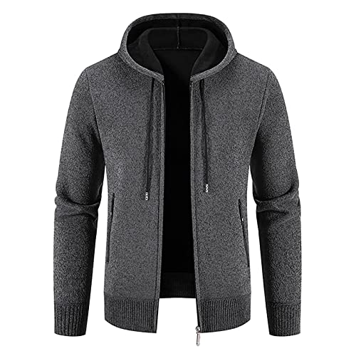Cardigan para hombre con capucha y bolsillo miniatura 1