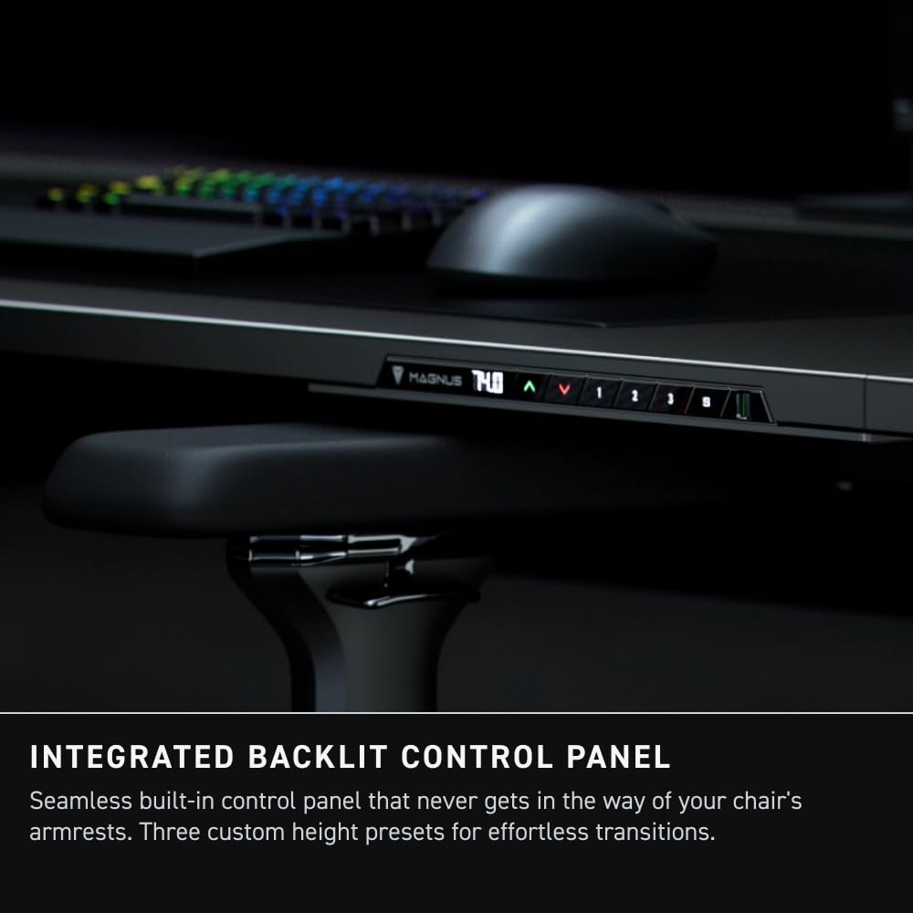 Secretlab Magnus Evo Höhenverstellbarer Schreibtisch, Ergonomisch | Magnetisches Kabelmanagement, Integrierte Stromversorgung, Eingebaute Kabelwanne, Gaming-Schreibtisch, Ergonomisch