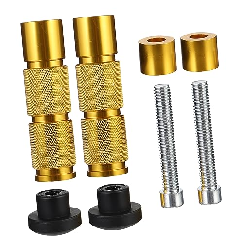 Gatuida 1 Juego pedales traseros reposapiés de motocicleta auto asiento marco de de motocicleta escabel motoazadas motopico reposapiés para aleación de aluminio Golden