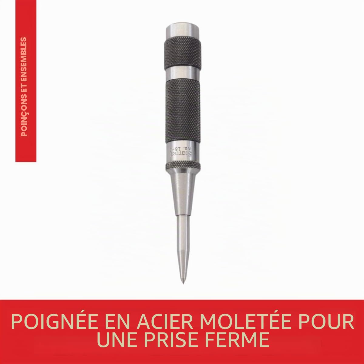 Starrett 18C 5-1/4" Automatique Centerpunch, 3-32" Diamètre