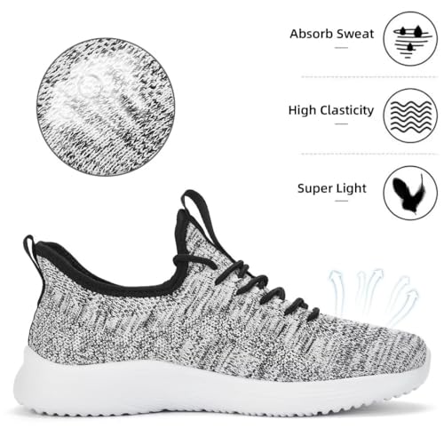 Image of Lamincoa Womens Slip On Walking Shoes Non Slip Casual Road Running Lightweight Mesh Fashion Sneakers for Gym Travel Workout