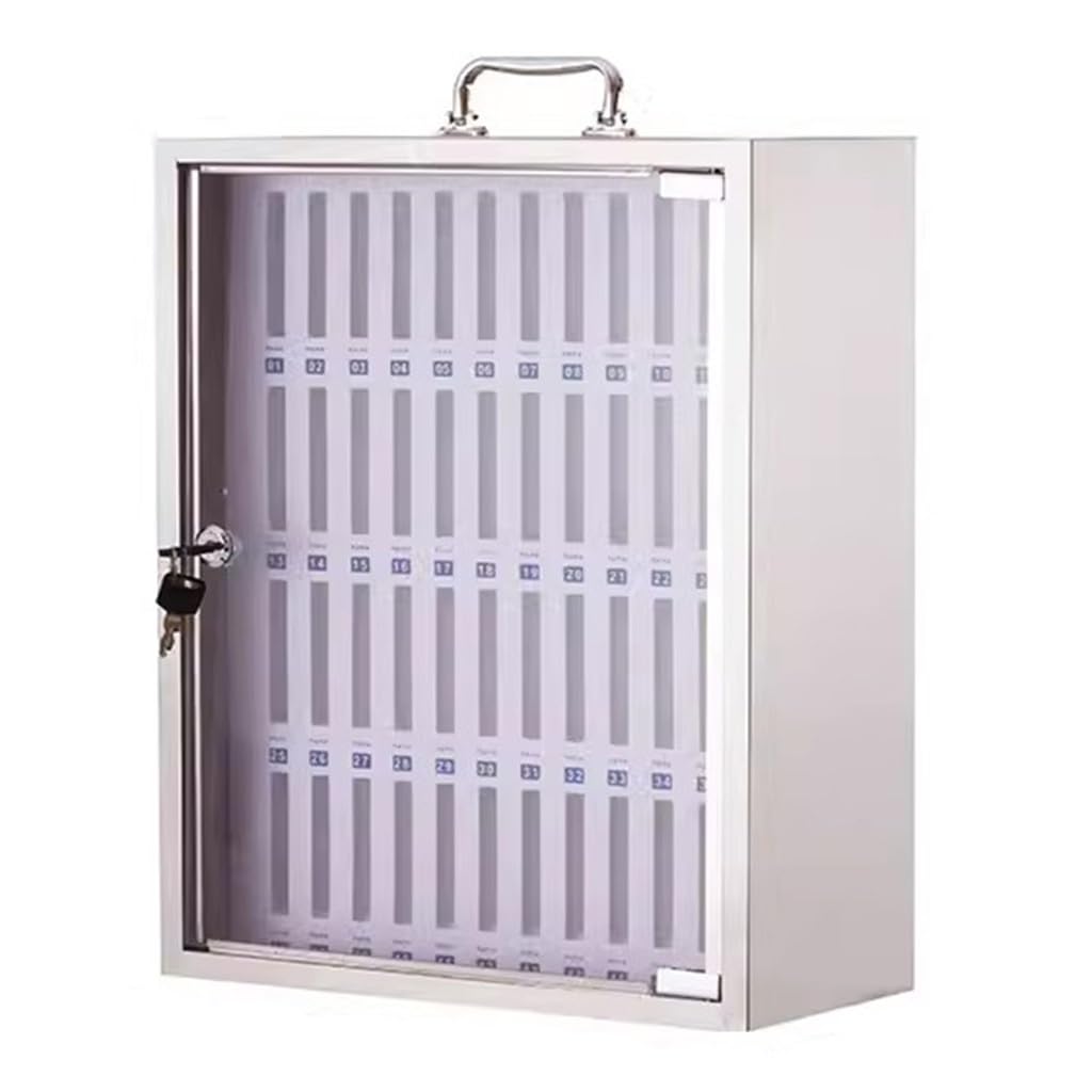 Easnuroz Cell Phones Storage Cabinet Stainless Steel Mobile Phone Locker With Lock Desktop Mobile Phone Storage Cabinet For Employees(48)