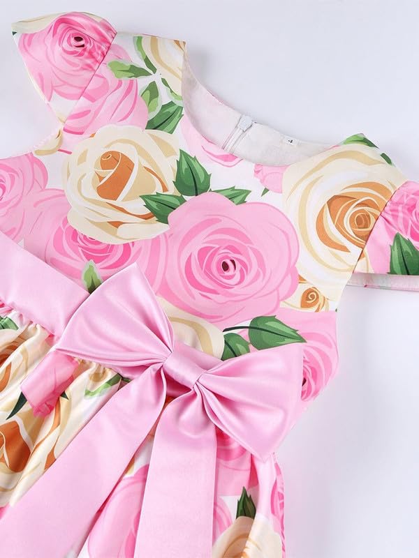 Image of Niren Enterprise Multipatteren Baby Girl's Knee Length Frocks with Digital Prints