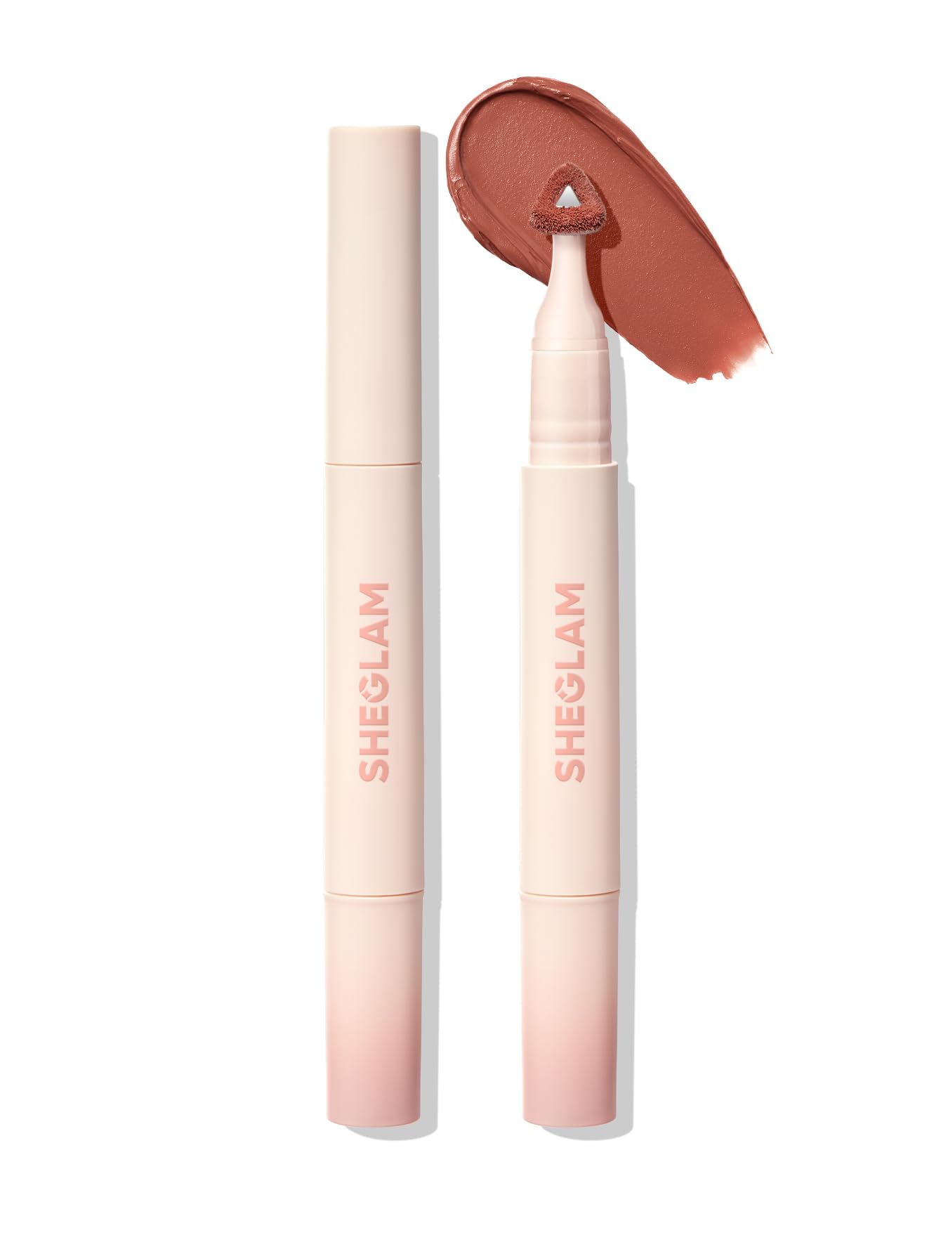 SHEGLAM Marshmallow Puff Lip Blur Pen Matte Lipstick for Long-lasting Hydrating Lip Makeup-523 Brûlée