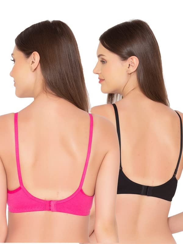 Image of Groversons Paris Beauty Women's Pack of 2 Seamless Non-Padded, Non-Wired Bra (COMB09)