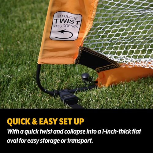 Image of PUGG Pop Up Soccer Goal, Portable Training Football Knitted Poly Net Equipment, The Original Pickup Game Goal, Includes Two Goals & Bag