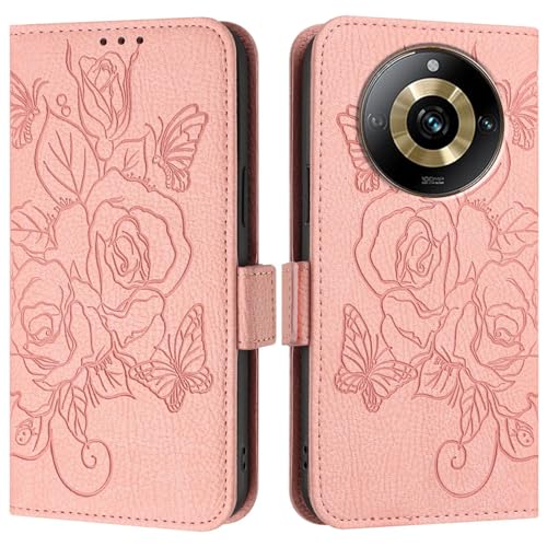 Housse Realme Narzo 60 Pro rose style portefeuille pour vos sorties avec dragonne