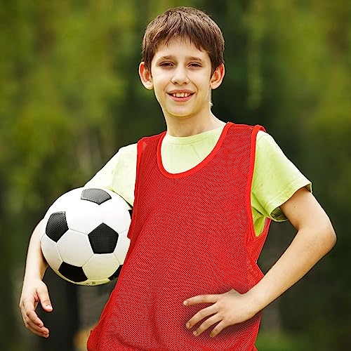 Image of Sintege 12 Pcs Soccer Pinnies Pennies Jersey Scrimmage Vest Sports Practice Jersey Mesh Basketball Vest for Youth Adult Kids
