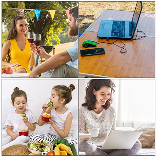 Patikil Foldable Laptop Table, Portable Lap Desk Picnic Bed Tray Tables Snacks Reading Working Desks With Tote Bag For Bed Sofa, Silver #TOP4