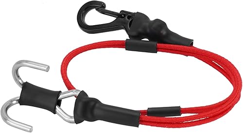 Miniatura 2 de INJORA Cuerda de correa elástica RC con ganchos 10.630 in cuerda para TRX4M SCX24 FCX24 118 124 RC Crawler Upgrade (rojo y naranja)