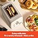 bella 2 Slice Toaster, 6 Setting Shade Control w Reheat, Cancel, Bagel & Defrost Buttons, Removable Crumb Tray, Anti Jam & Auto Shutoff, Auto Centering Guides & Cord Wrap, 900 Watt, Oatmilk