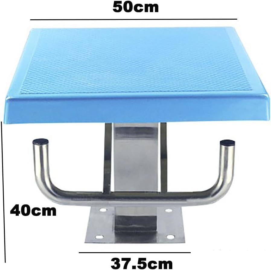 Diving Start Board with Stainless Steel Base, 19.7 Inch Pool One-Step Diving Start Board, Anti-Skid Plate, Suitable for In-Ground Standard Pool Diving Board