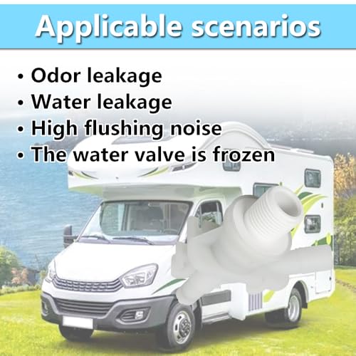 Image of 4 PACK 385311641 RV toilet valve kit Fits for Dometic 300|301|310|311|320 |321 Pedal-Flush Toilets Leakage Resistance RV Toilet Parts With Flush Ball Seal