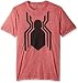 Marvel Men's Spider-Man Homecoming Emblem T-Shirt, Red Heather Burnout, Medium