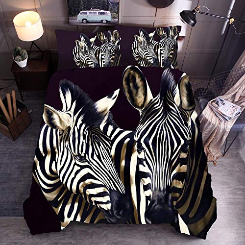 Housse de couette cheval noir 228x228 cm avec sa taie d'oreiller pour lit deux personnes - 2