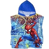 Hohe Quallität in 280gr. Qm Flächengewicht. Original SPIDERMAN Handtuch Frotte Poncho mit Kapuze.