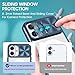 Clear Magnetic Case for iPhone 17 with Slide Camera Cover, Fit for MagSafe, Never Yellowing, Camera Protection, Shockproof Transparent Acrylic Back Soft Silicone Edge Mag-Safe Wireless Charging Cover
