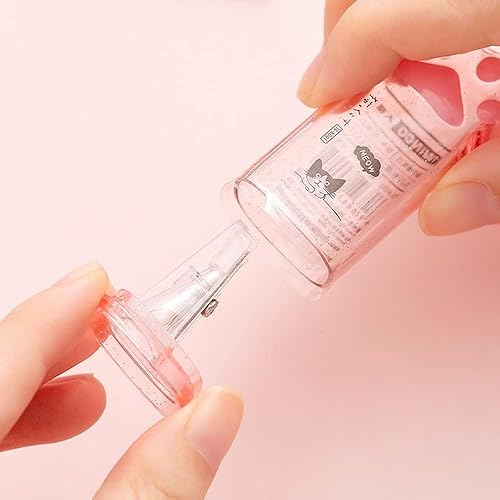 Lindo sacapuntas de pata de gato rosa Kawaii suministros escolares premio estudiante regalo para niños, lindo sacapuntas