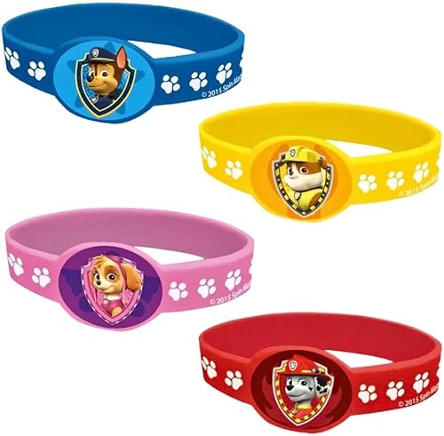 Artículos para fiesta de cumpleaños Paw Patrol, Pulseras, Colores Variados