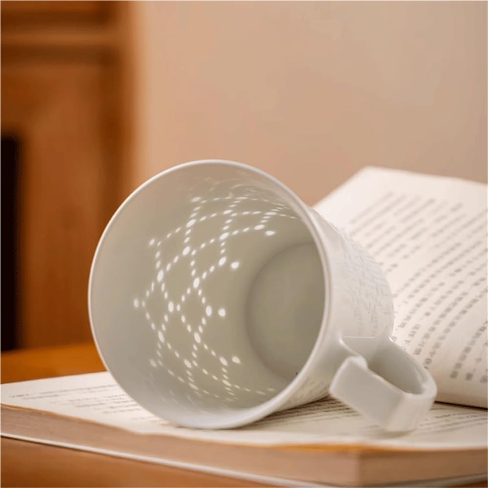 Tazas Exquisita Taza Tallada a Mano. Juego de 1 café cerámica con Capacidad 9.47 oz for Recibir Invitados y Preparar té Tazas de Café