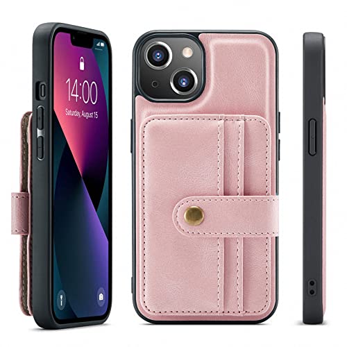 Housse de luxe rose pour iPhone avec rangement de cartes pour femme
